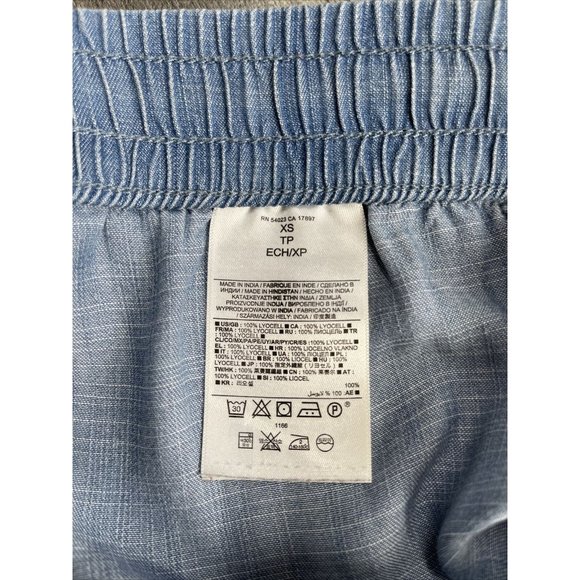Banana Republic Shorts Womens‎ XS Blue Soft Lyocell Casual Elastic Waist Pockets - Picture 5 of 10